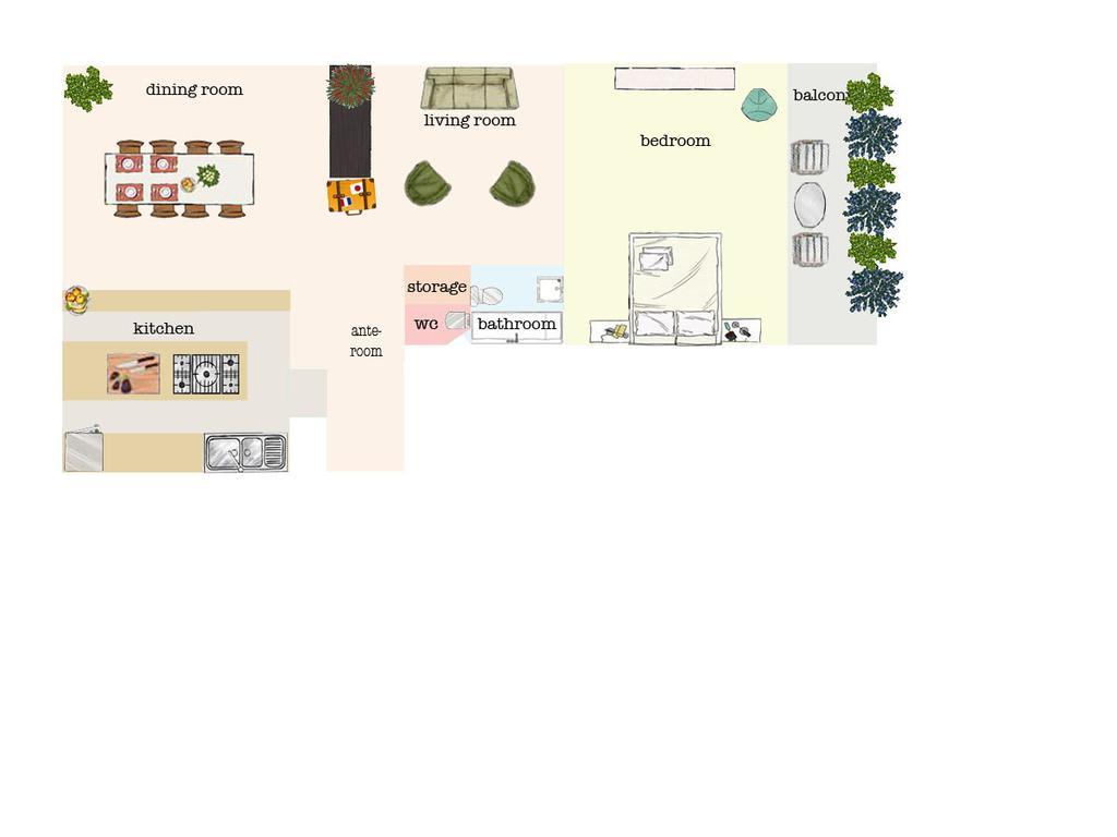 דירה Kitchen Art Industrial Flat *